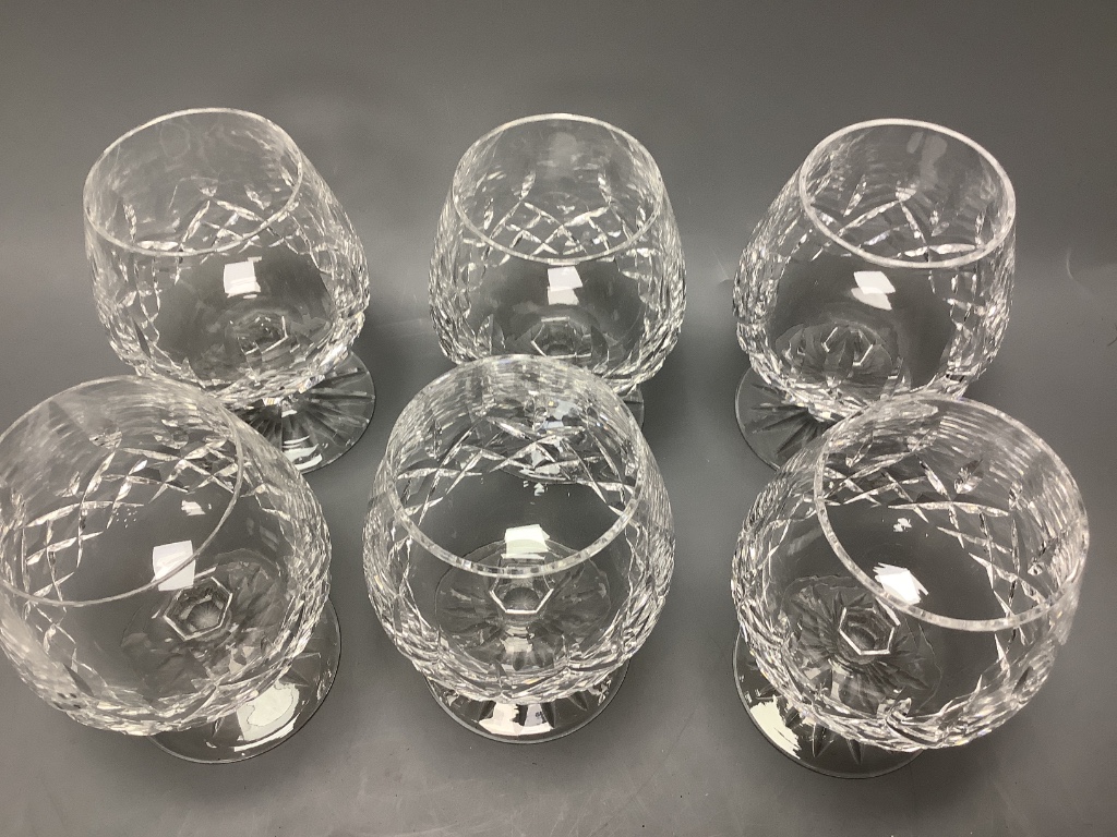A set of six Waterford Lismore pattern brandy balloons